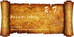 Reisch Tekla névjegykártya